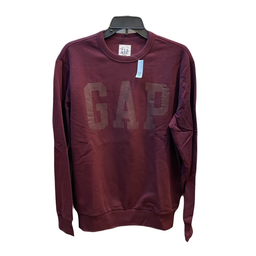 ❤️ GAP MENS LOGO BURGUNDY CREWNECK SWEATSHIRT SIZE SMALL